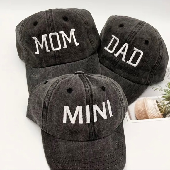 Other - 3 pack Ball Caps - NEW - Mom, Dad & Mini